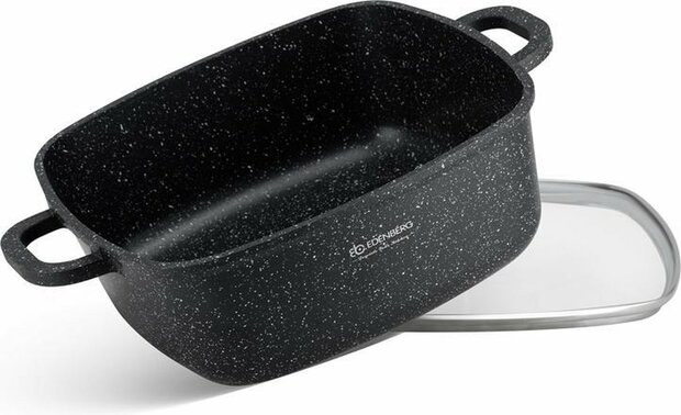 Ed&euml;nb&euml;rg EB-8115 Stonetec Line - Luxe Aluminium Kookpan met Deksel - 6,5 liter