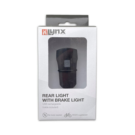 Achterlicht USB met remlicht functie